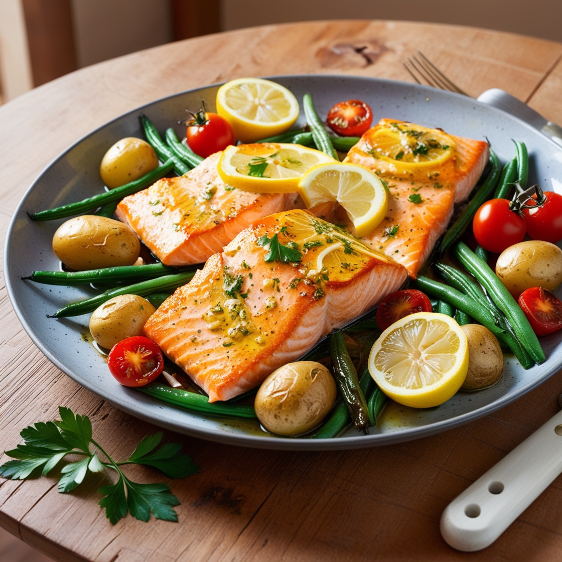 One-Pan Lemon Garlic Salmon