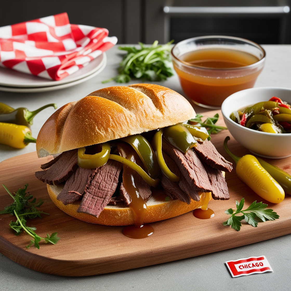 delicious Italian Beef Sandwich