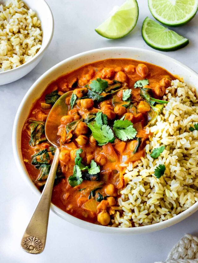 Chickpea and Spinach Curry